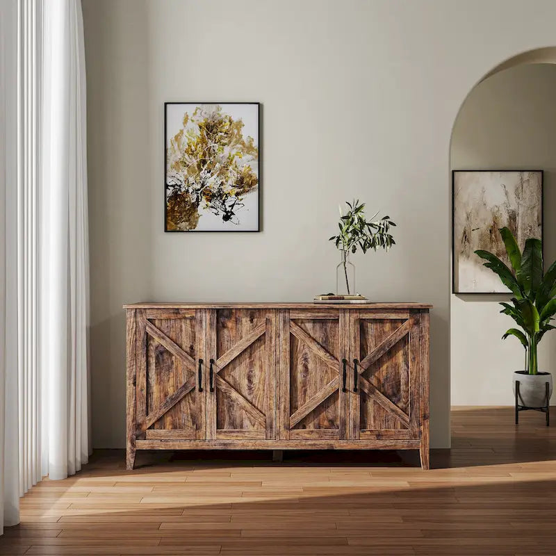 59.06 Modern TV Stand with Doors & Shelves