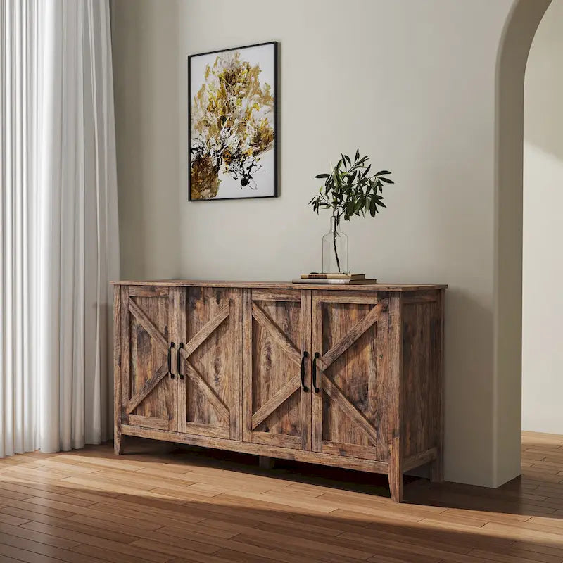 59.06 Modern TV Stand with Doors & Shelves