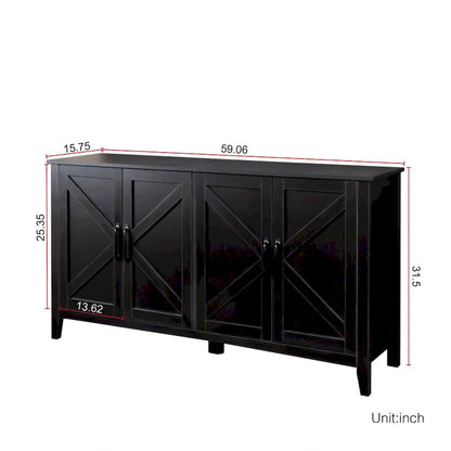 59.06 Modern TV Stand with Doors & Shelves