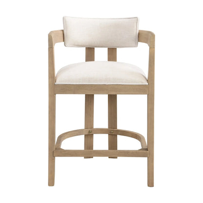 Three-piece bar stool set, featuring plush upholstered chairs and metal table legs.