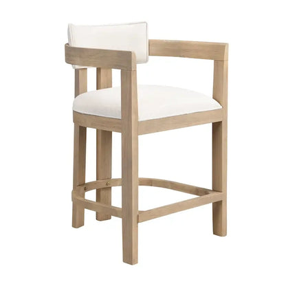 Three-piece bar stool set, featuring plush upholstered chairs and metal table legs.