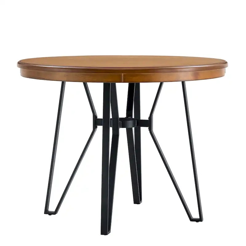 Three-piece bar stool set, featuring plush upholstered chairs and metal table legs.
