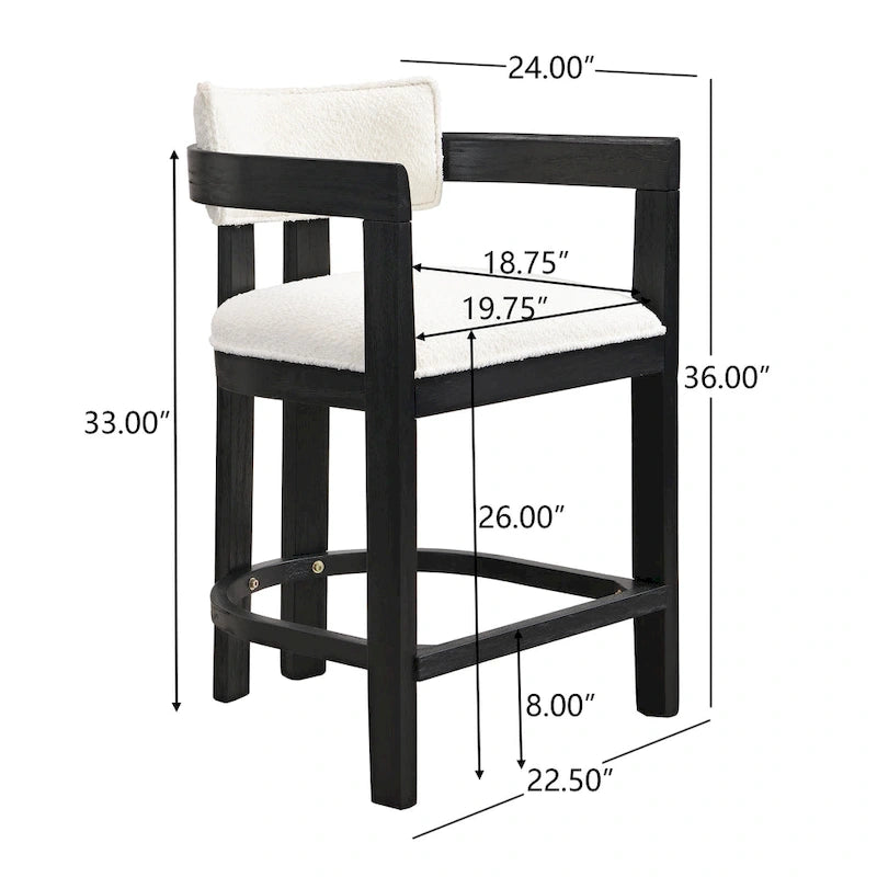 Three-piece bar stool set, featuring plush upholstered chairs and metal table legs.