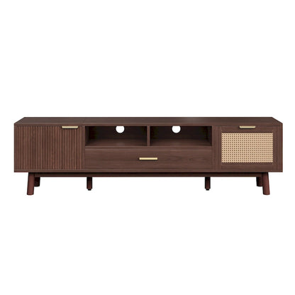 Wood TV Stand for 75 TVs, Modern TV Cabinet for Living Room