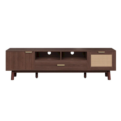 Wood TV Stand for 75 TVs, Modern TV Cabinet for Living Room
