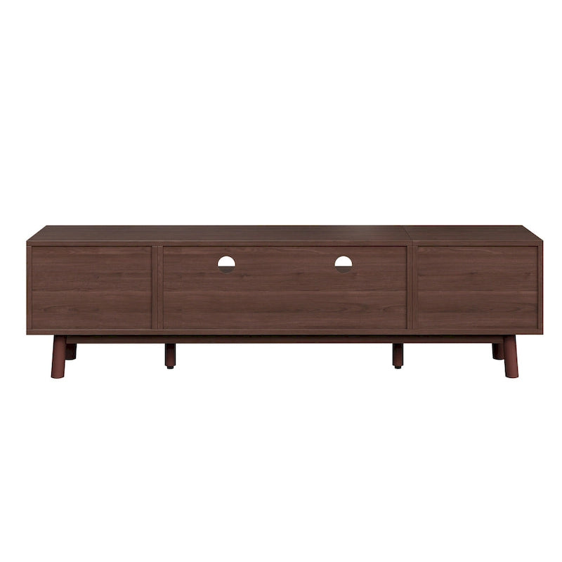 Wood TV Stand for 75 TVs, Modern TV Cabinet for Living Room