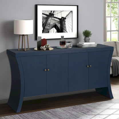 Sideboard Buffet Cabinet with Storage, 59 Large Modern Sideboards, Wooden Accent Credenza Storage Cabinet