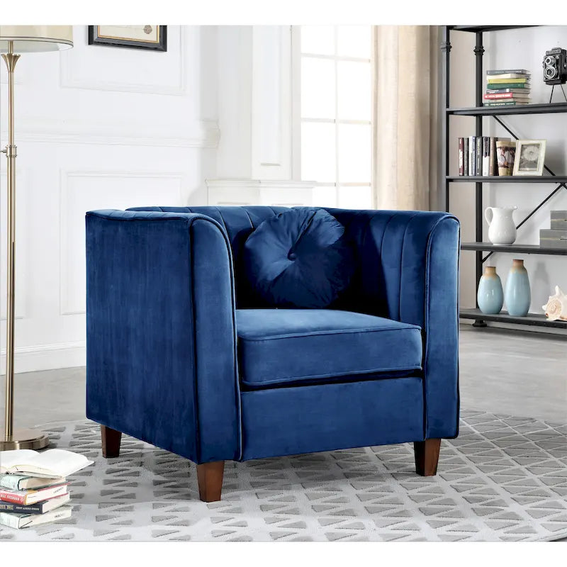 Blue/Pink/Green/Gray/Beige/Black Velvet Armchair