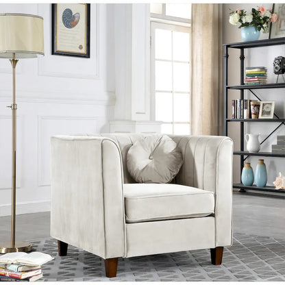 Blue/Pink/Green/Gray/Beige/Black Velvet Armchair