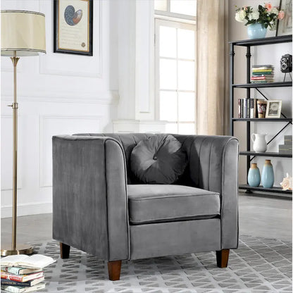Blue/Pink/Green/Gray/Beige/Black Velvet Armchair