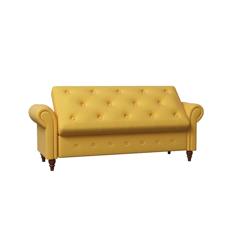 Modern Storage Bench Bed Bench with Rolled Arms
