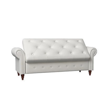 Modern Storage Bench Bed Bench with Rolled Arms