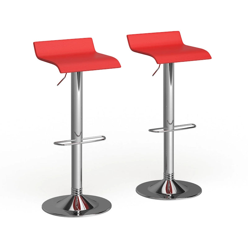 Pneumatic height-adjustable swivel stool (2-piece set)