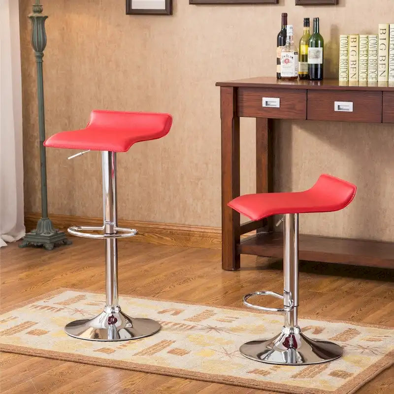 Pneumatic height-adjustable swivel stool (2-piece set)