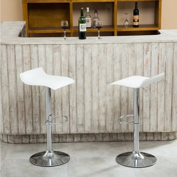 Pneumatic height-adjustable swivel stool (2-piece set)