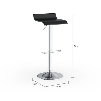 Pneumatic height-adjustable swivel stool (2-piece set)
