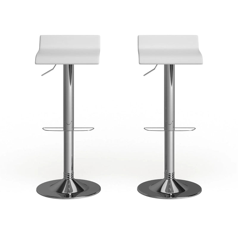 Pneumatic height-adjustable swivel stool (2-piece set)