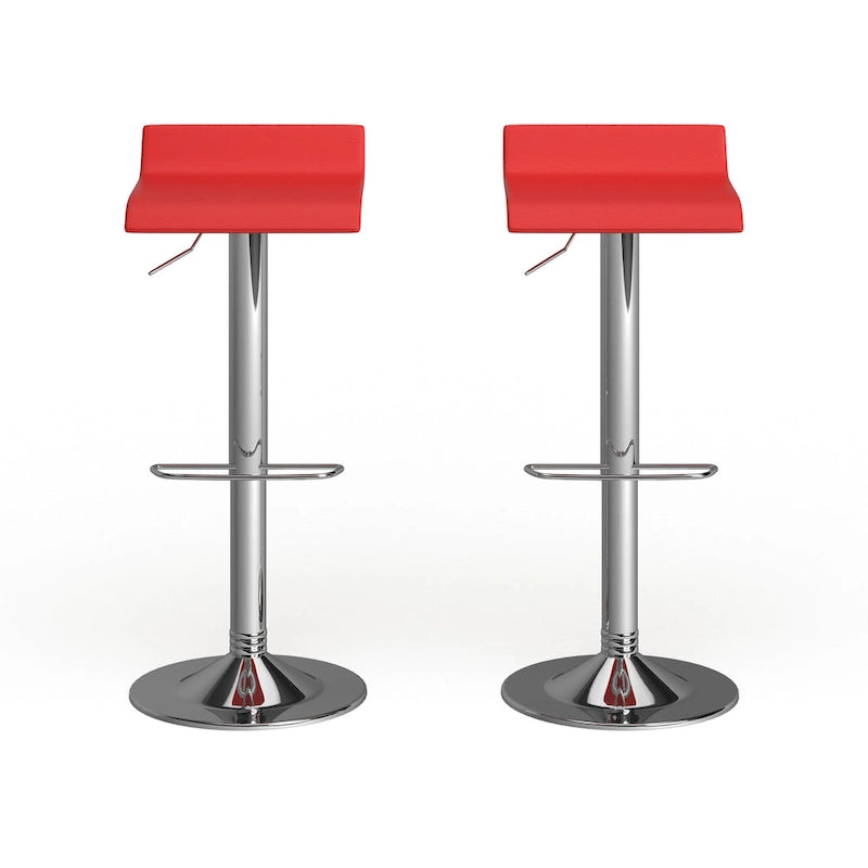 Pneumatic height-adjustable swivel stool (2-piece set)