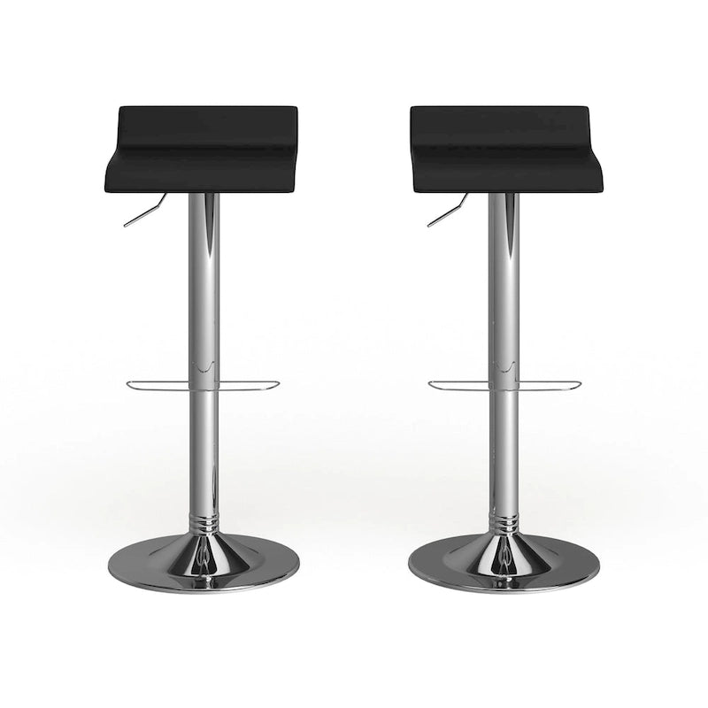 Pneumatic height-adjustable swivel stool (2-piece set)