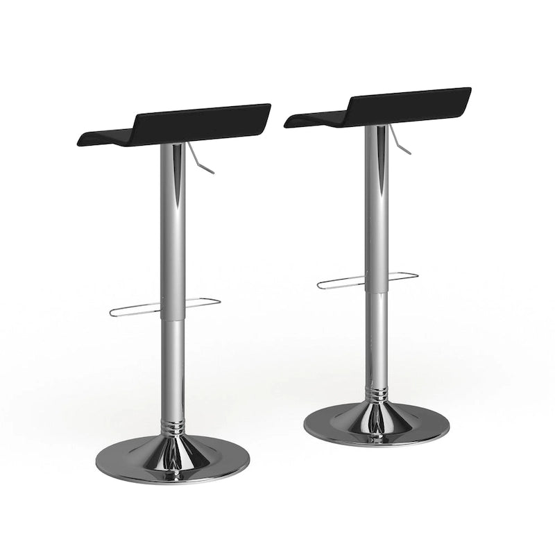 Pneumatic height-adjustable swivel stool (2-piece set)