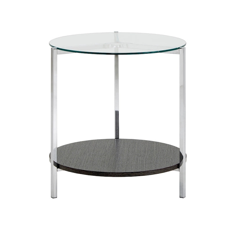 End Table with Glass Top