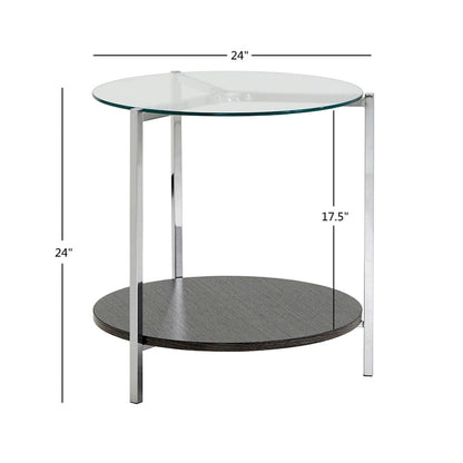 End Table with Glass Top