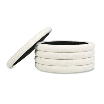 36 Boucle Sherpa Round Upholstered Storage Cocktail Ottoman