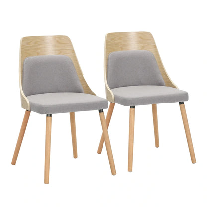 Mid-Century Chair with Tapered Wood Legs - Set of 2
