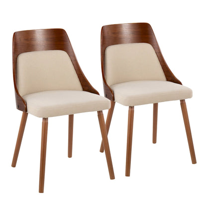 Mid-Century Chair with Tapered Wood Legs - Set of 2