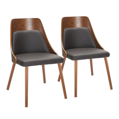 Mid-Century Chair with Tapered Wood Legs - Set of 2