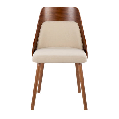 Mid-Century Chair with Tapered Wood Legs - Set of 2
