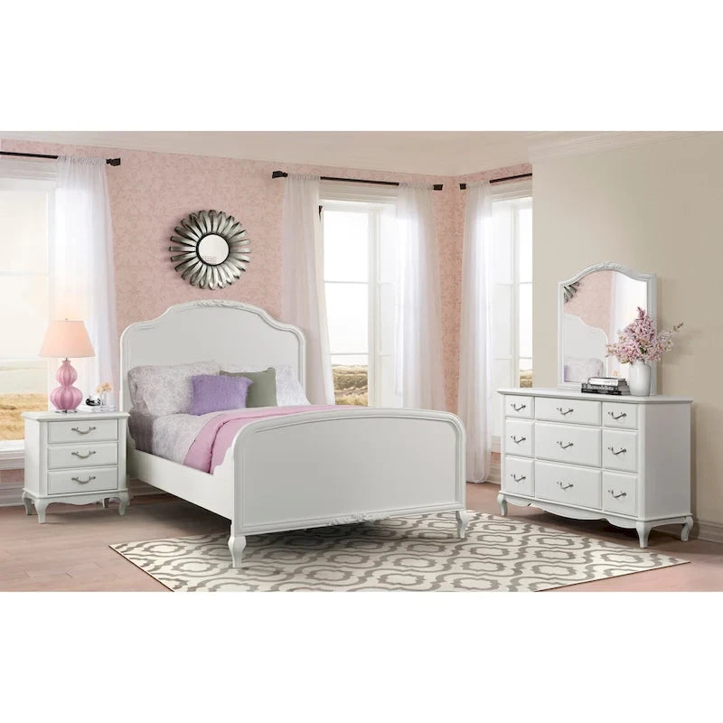 Panel Bed, White