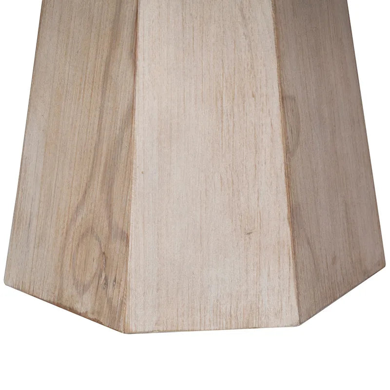 48-inch Round Reclaimed Pine Light Wash Pedestal Dining Table