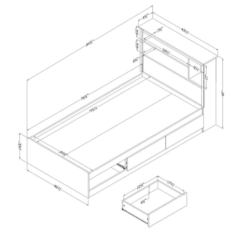 Bed and Headboard Set