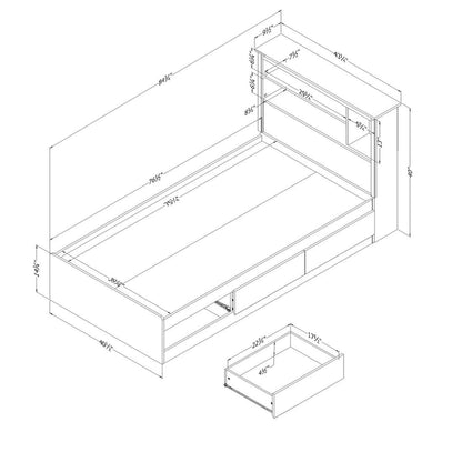 Bed and Headboard Set