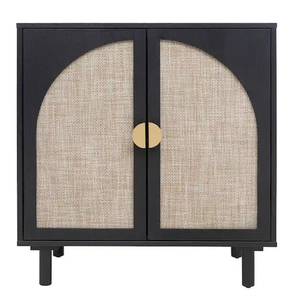 2 Door Dresser for Bedroom with Adjustable Laminates and Metal Handle