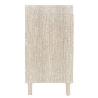 2 Door Dresser for Bedroom with Adjustable Laminates and Metal Handle