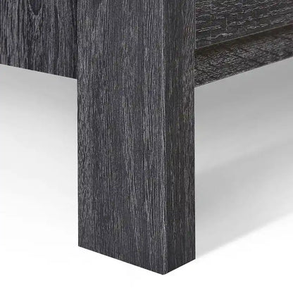 Modern Nightstand with 2 Drawers and Metal Handles