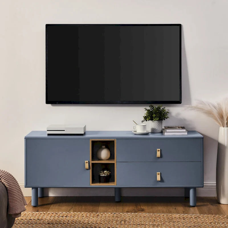Drawer TV cabinet with door,storage cabinet,drawer cabinet,wooden storage cabinet leather handle drawer cabinet