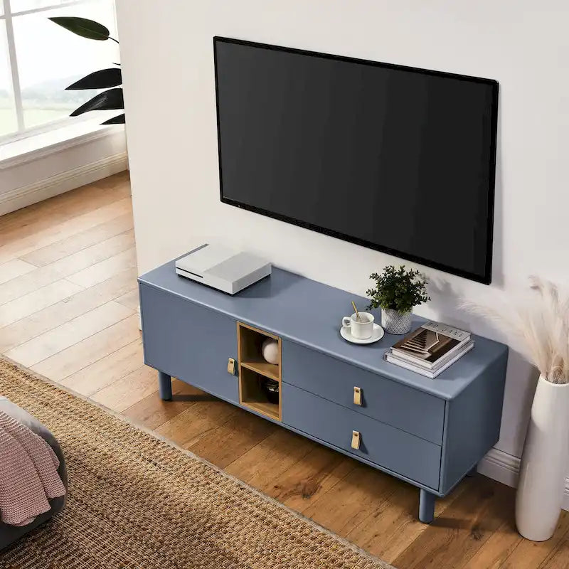 Drawer TV cabinet with door,storage cabinet,drawer cabinet,wooden storage cabinet leather handle drawer cabinet