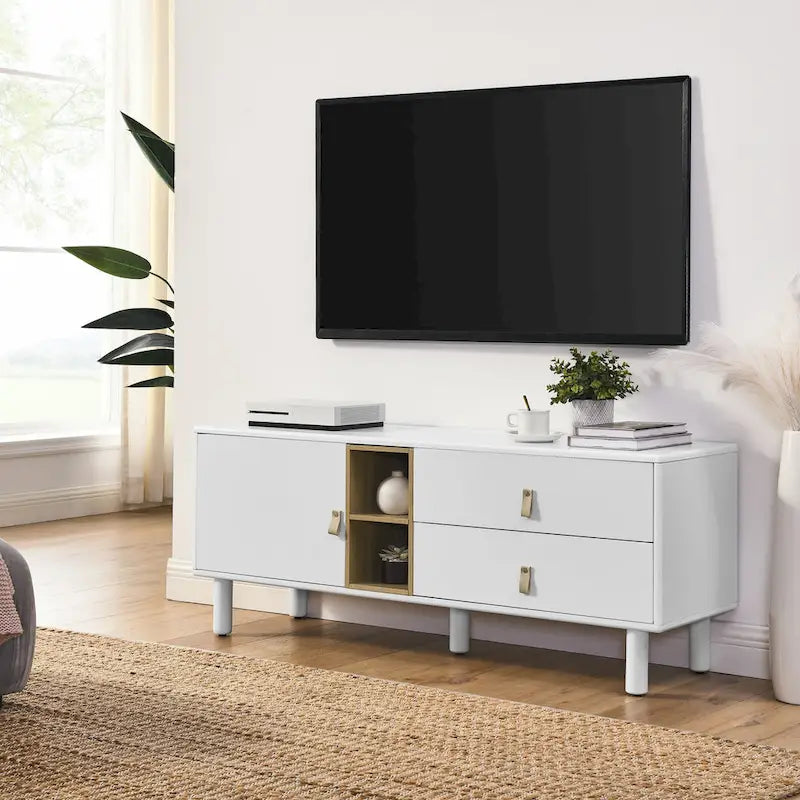 Drawer TV cabinet with door,storage cabinet,drawer cabinet,wooden storage cabinet leather handle drawer cabinet