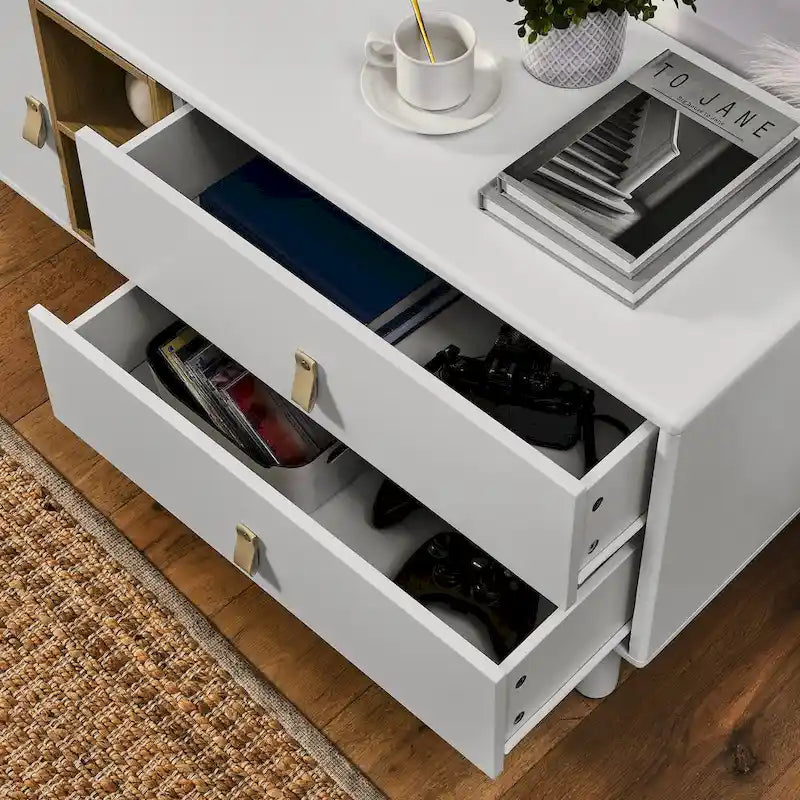 Drawer TV cabinet with door,storage cabinet,drawer cabinet,wooden storage cabinet leather handle drawer cabinet