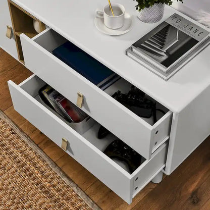 Drawer TV cabinet with door,storage cabinet,drawer cabinet,wooden storage cabinet leather handle drawer cabinet