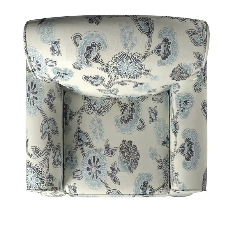 Cream and blue upholstered chairs