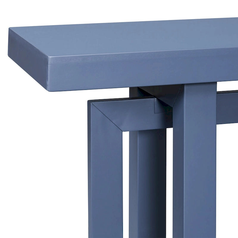Console Table with Industrial-inspired Concrete Wood Top, Extra Long Entryway Table for Entryway, Hallway, Living Room