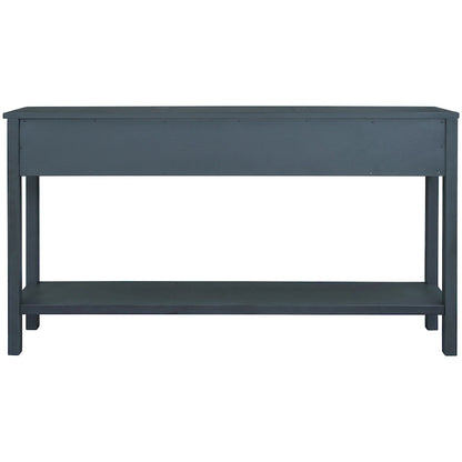Rustic Entryway Console Table with Storage