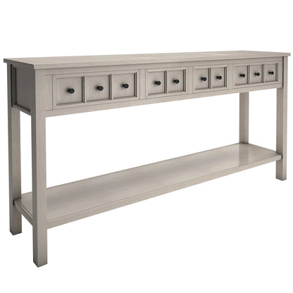 Rustic Entryway Console Table with Storage