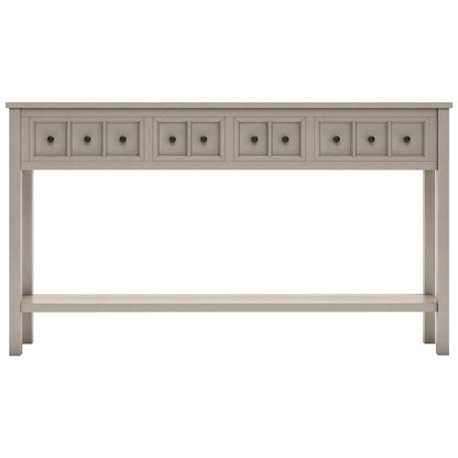 Rustic Entryway Console Table with Storage