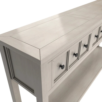 Rustic Entryway Console Table with Storage