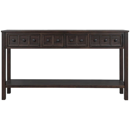 Rustic Entryway Console Table with Storage